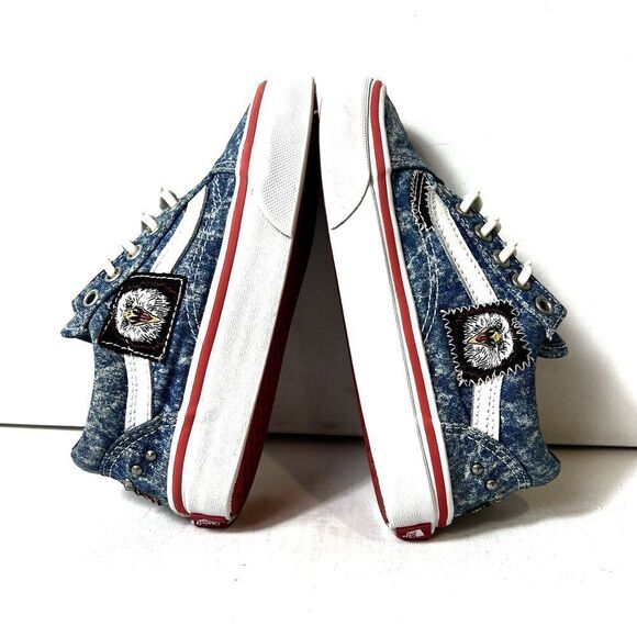 Vans X Cobra Kai Old Skool Sneaker Shoes Blue Low Tops Eagle Fang Karate Kids 12 - Picture 5 of 12